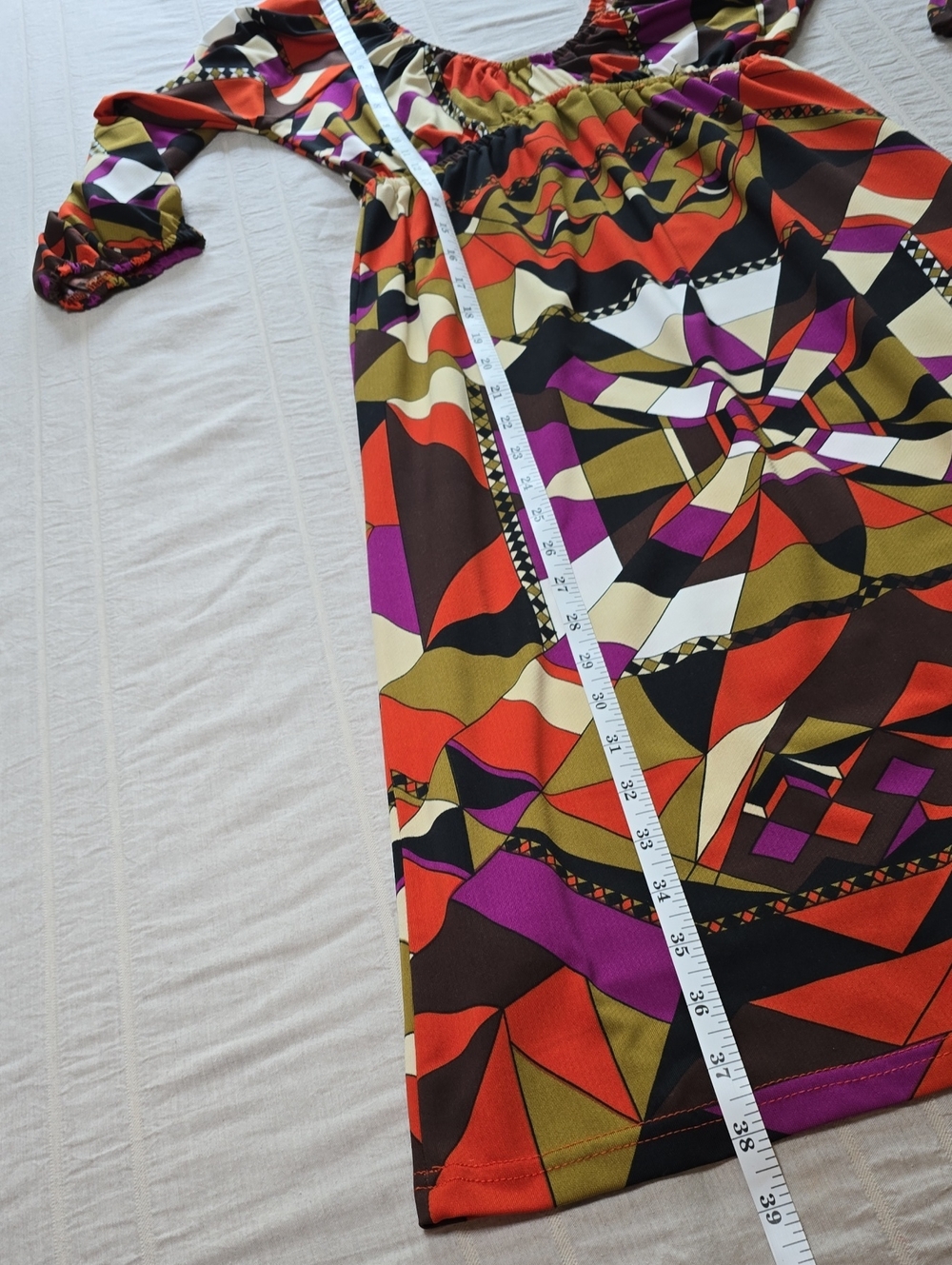 Joy Joy Geometric Mid-Mod Midi Dress Size XS - Picture 3 of 17
